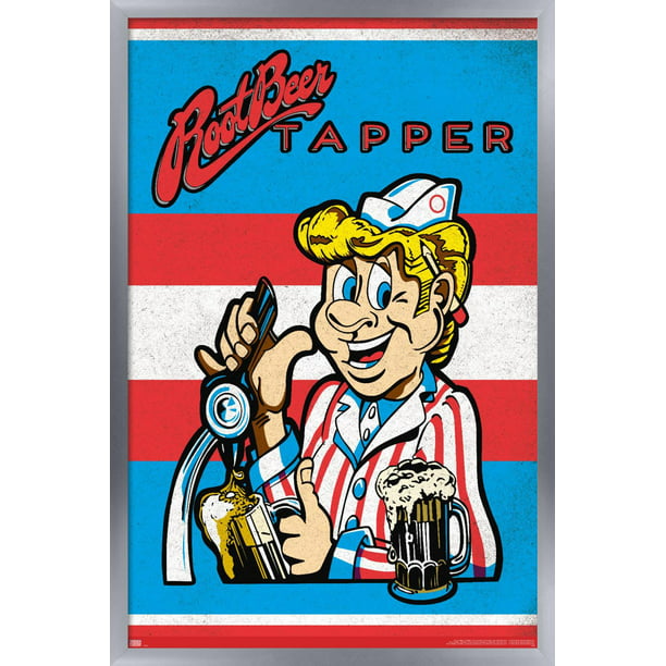 Root Beer Tapper arcade sticker 4 x 10. Buy any 3 stickers, GET ONE FREE! 